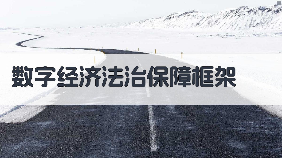 数字经济法治保障框架