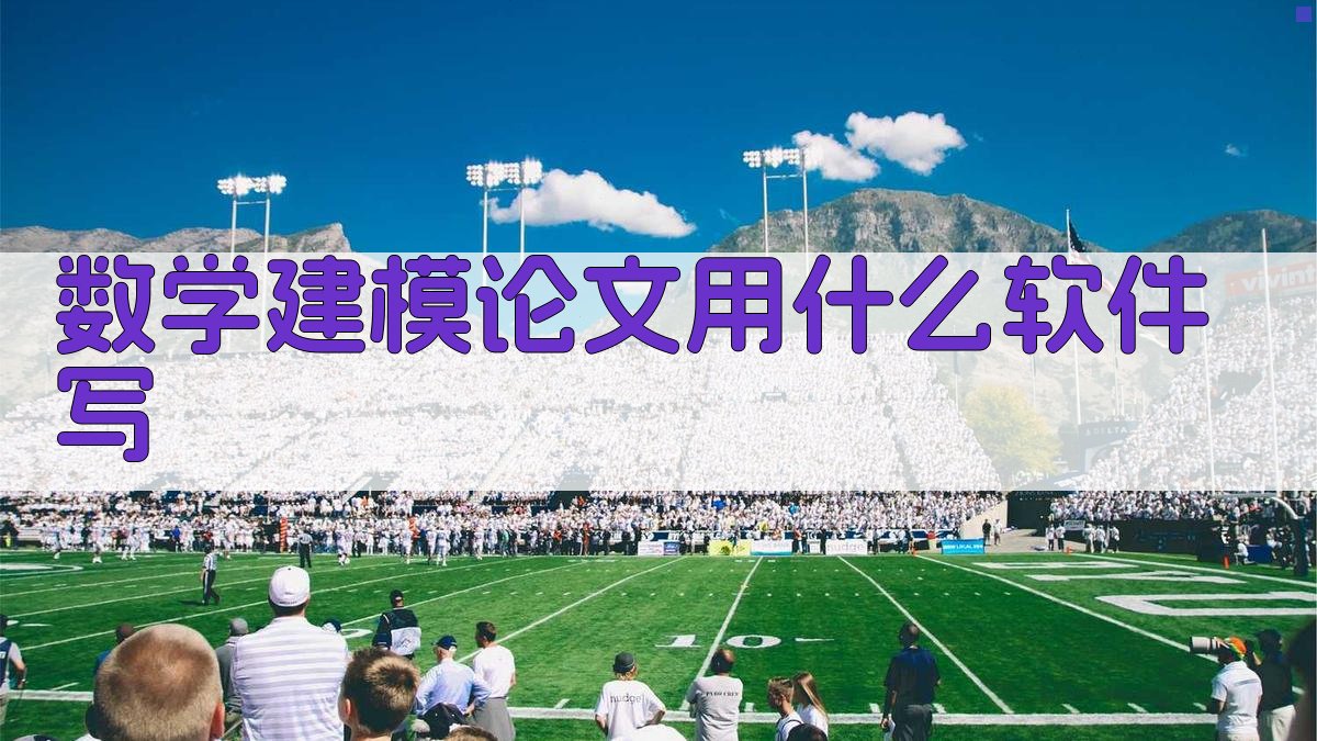 数学建模论文软件推荐