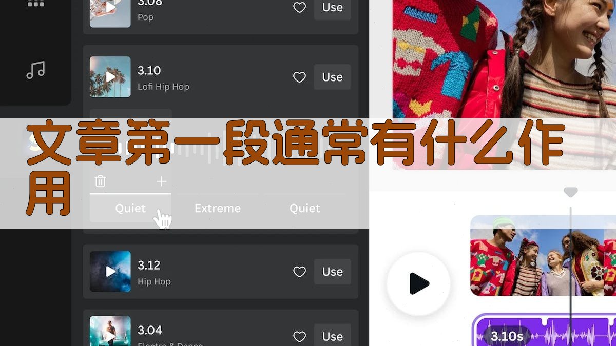 文章第一段作用分析