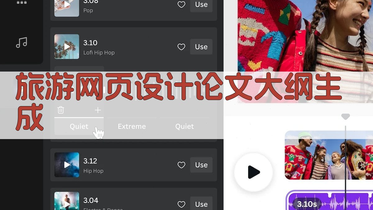 AI旅游网页设计论文大纲生成