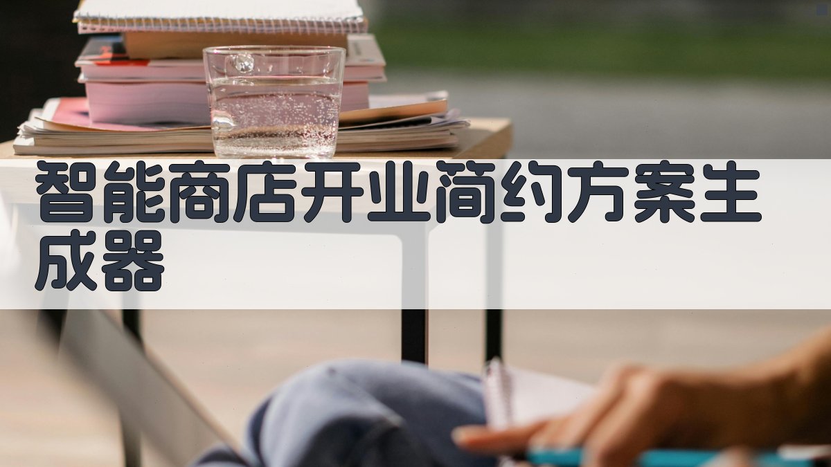 AI智能商店开业简约方案生成器
