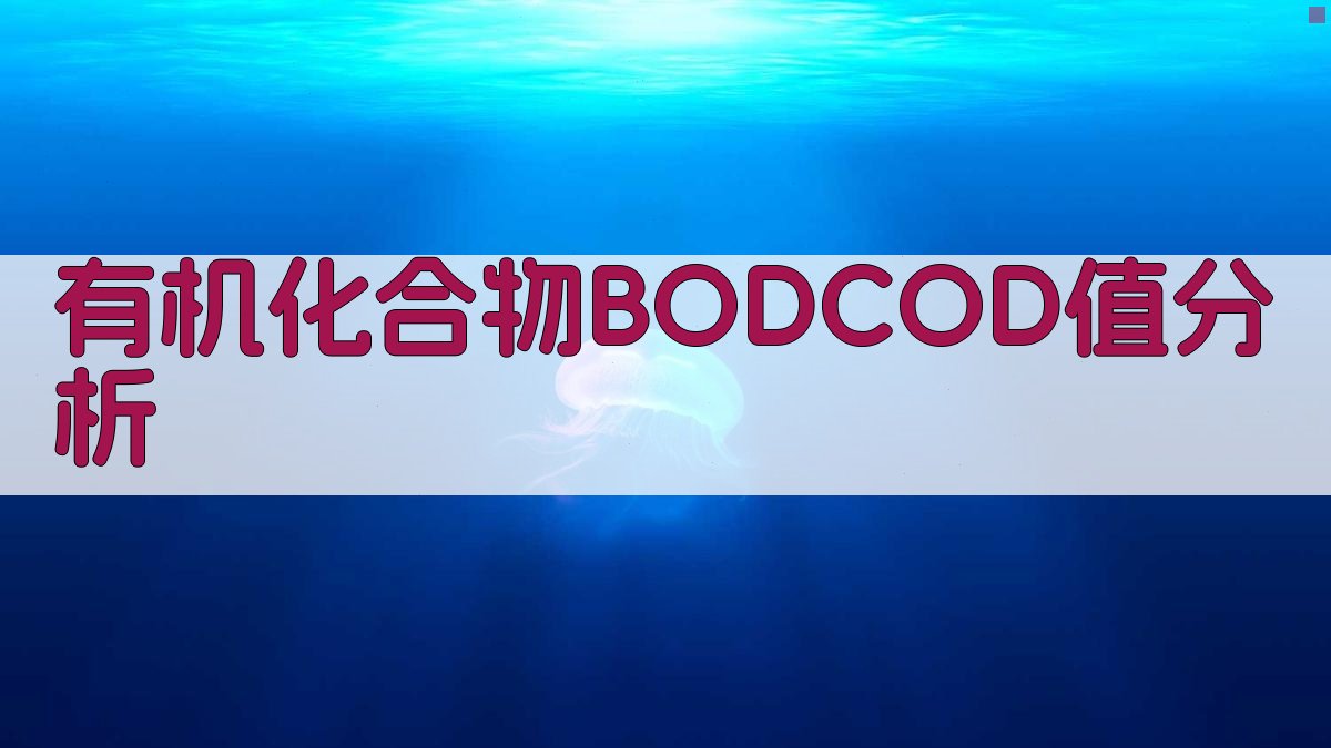 有机化合物BODCOD值分析
