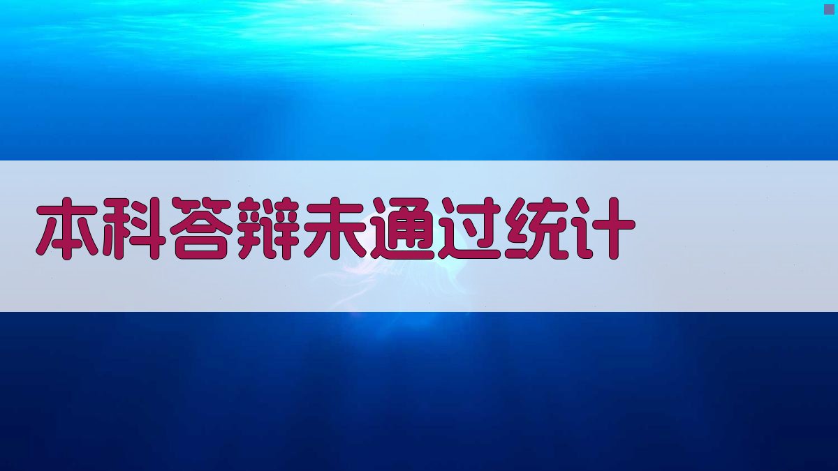 AI本科答辩未通过统计分析