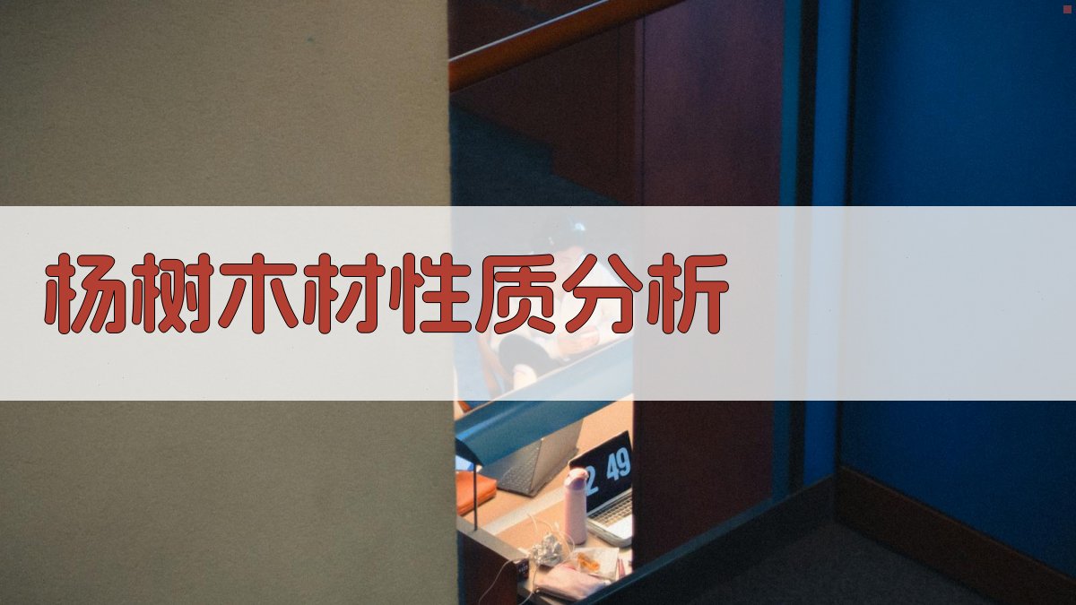 杨树木材性质分析