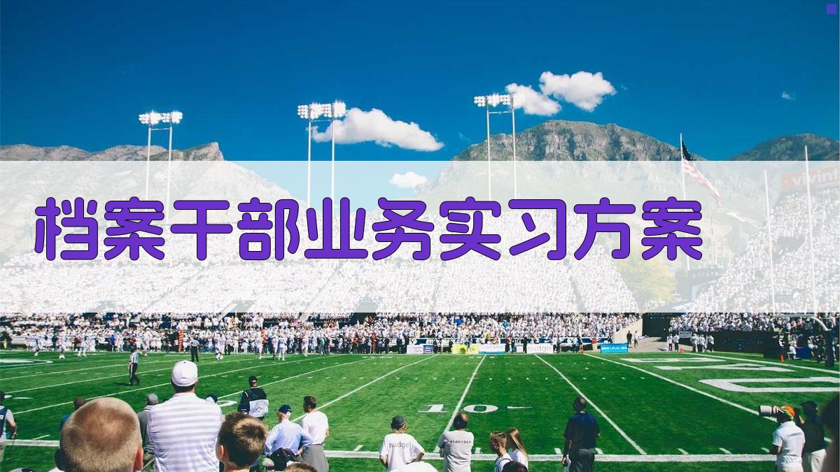 AI一键生成档案干部业务实习方案