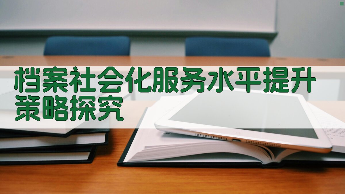档案社会化服务水平提升策略探究