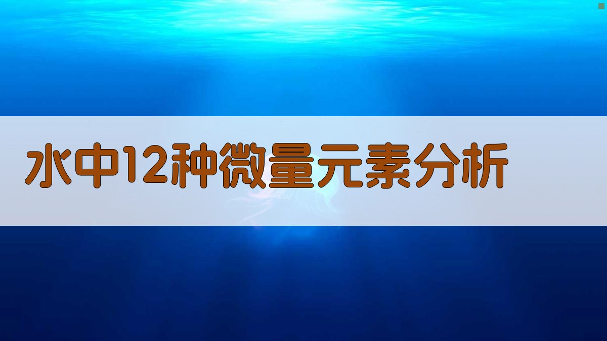 水中12种微量元素分析工具