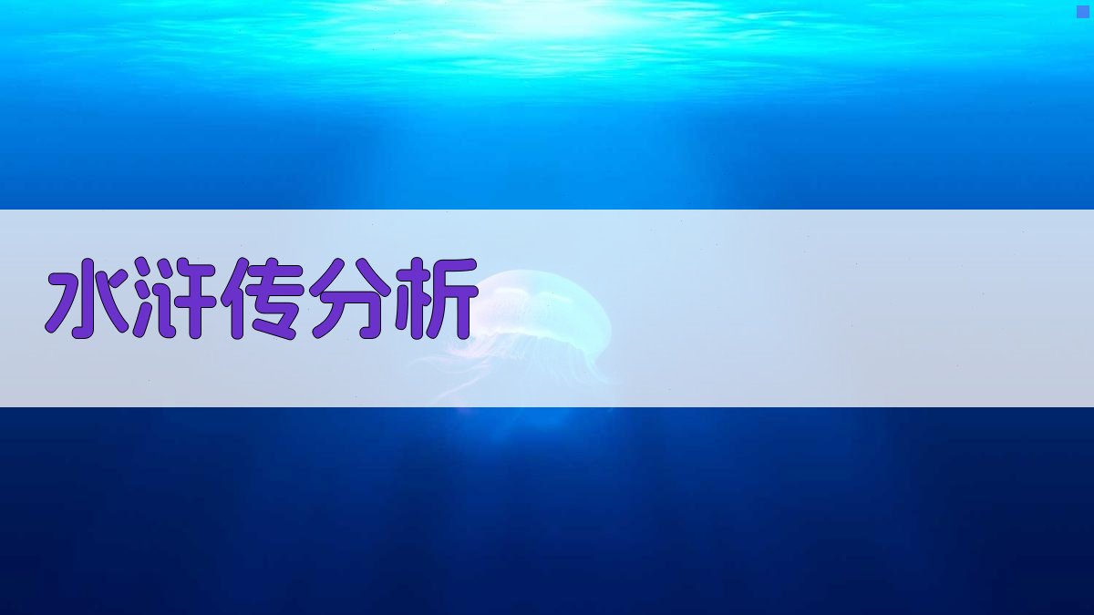 AI智能分析《水浒》‘为市井细民写心’说