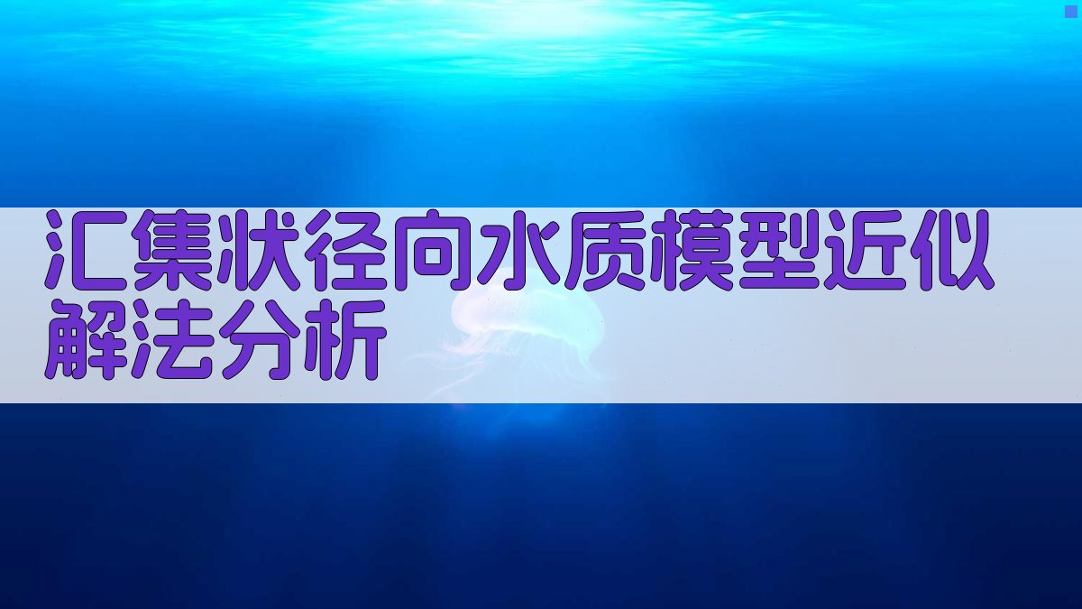 汇集状径向水质模型近似解法分析