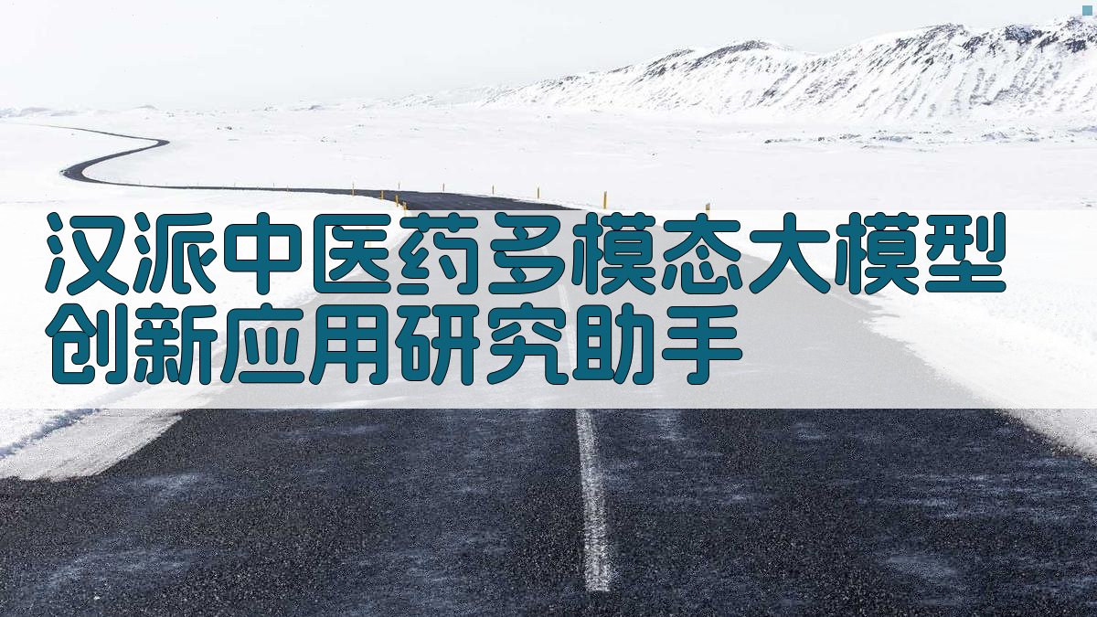 汉派中医药多模态大模型创新应用研究助手