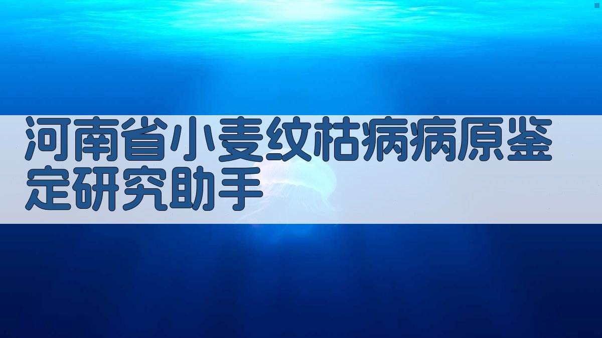 河南省小麦纹枯病病原鉴定研究助手