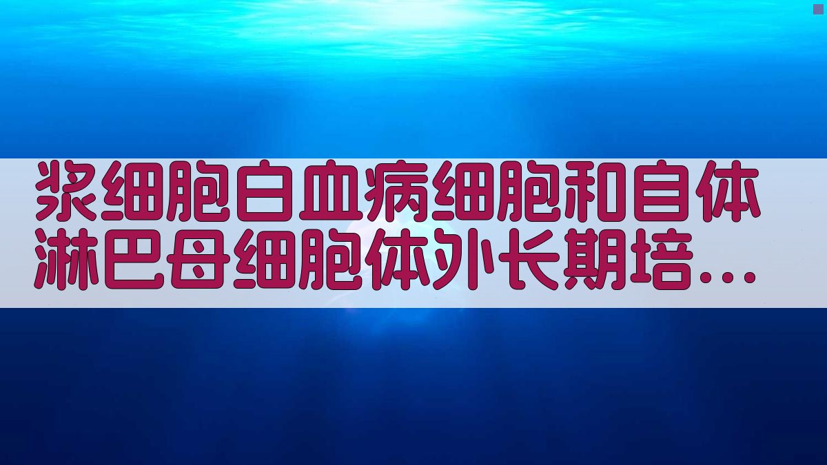 浆细胞白血病细胞与淋巴母细胞培养