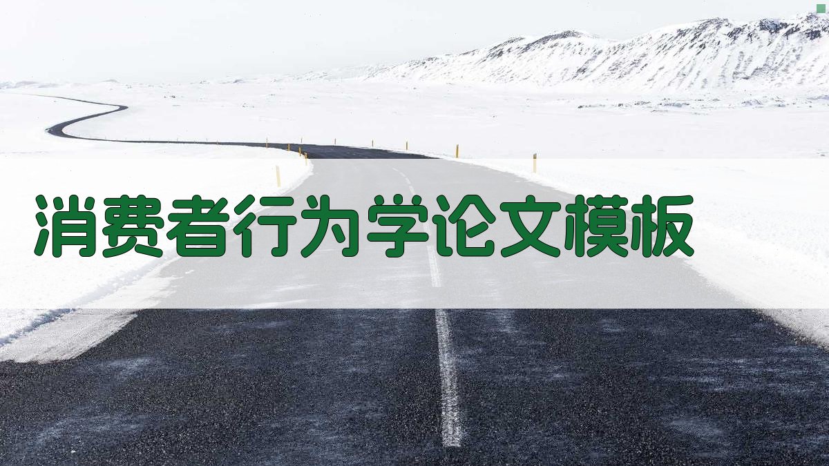 消费者行为学论文模板