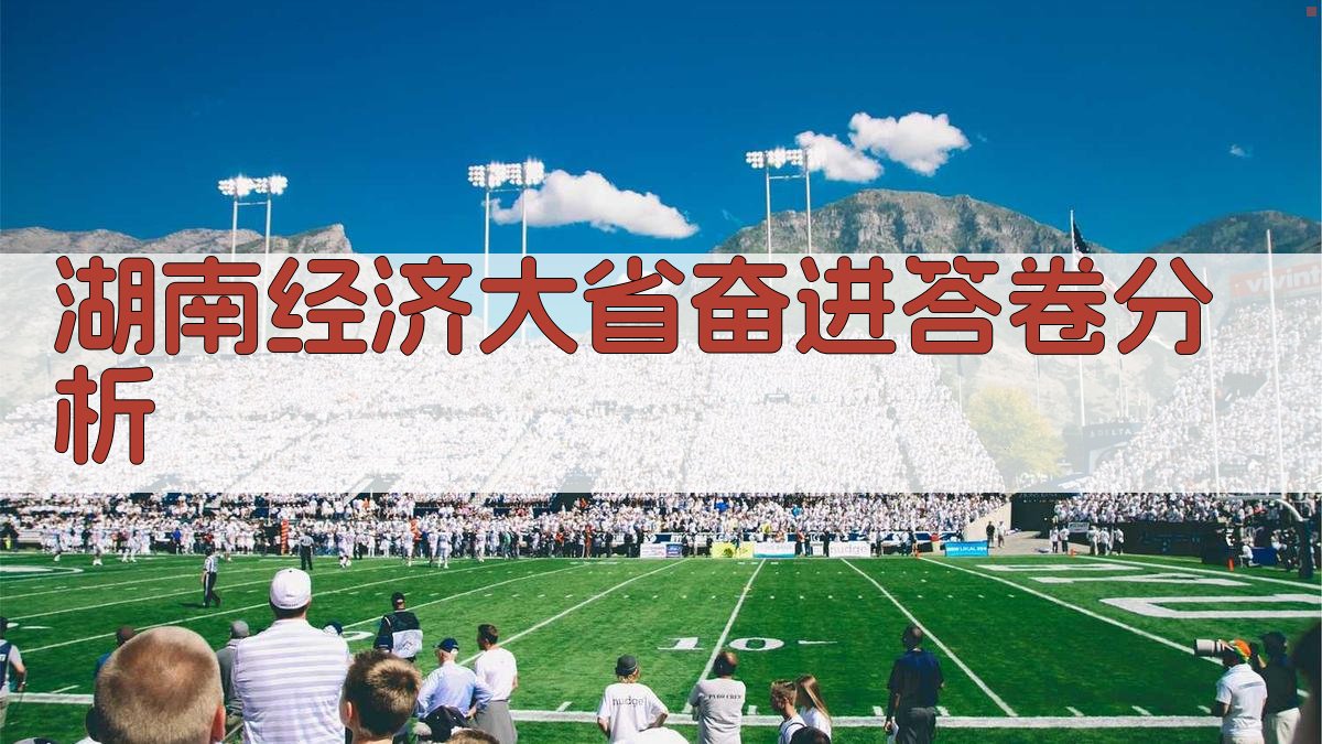 湖南经济大省奋进答卷分析