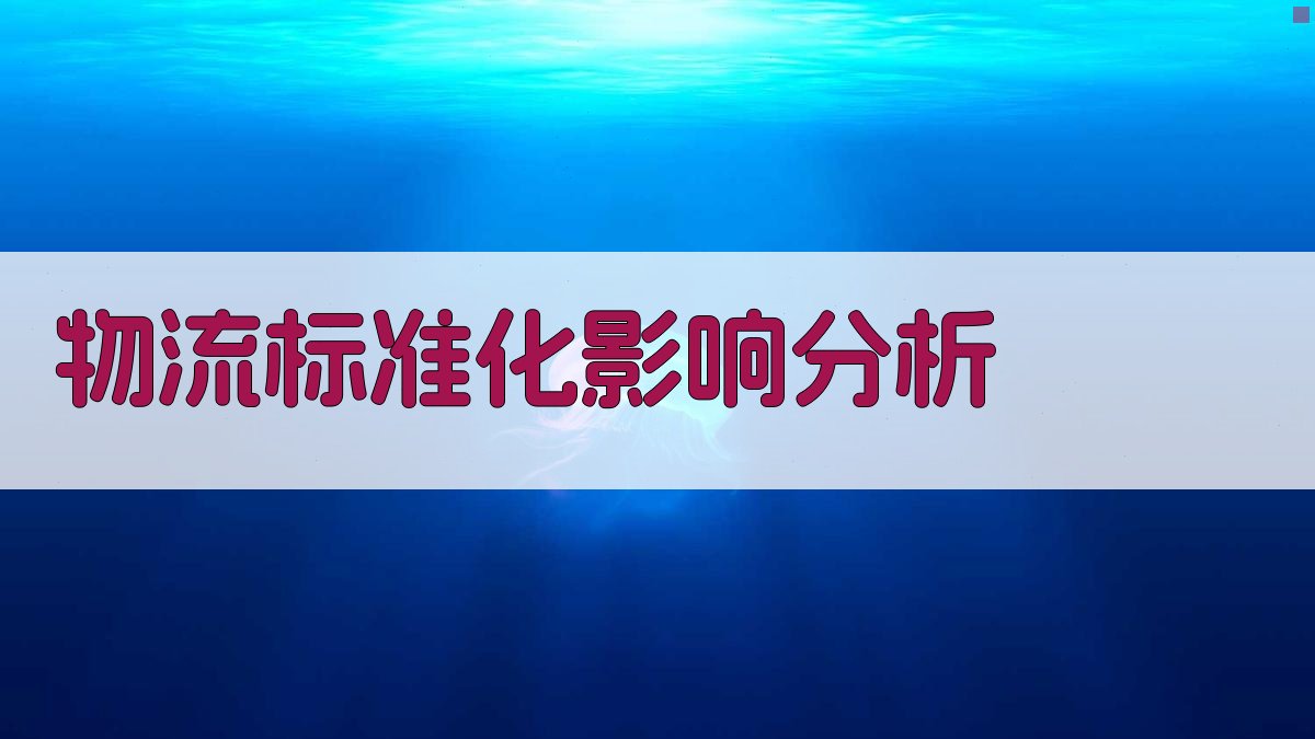 物流标准化影响分析