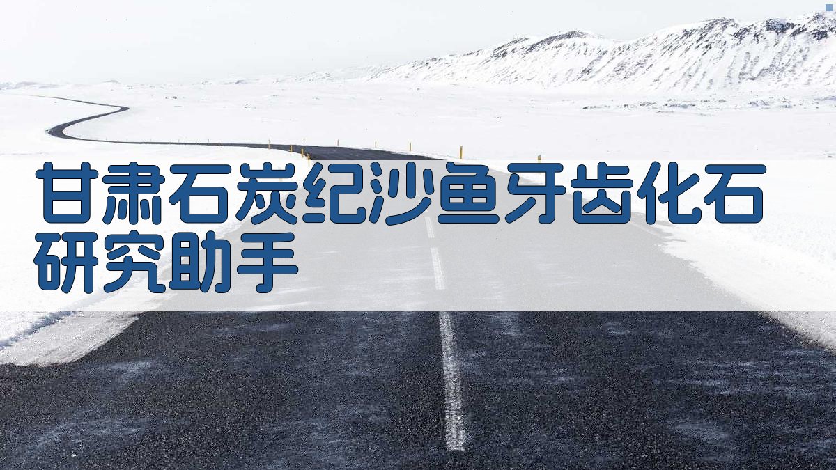 甘肃石炭纪沙鱼牙齿化石研究助手