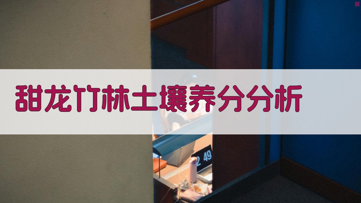 甜龙竹林土壤养分分析