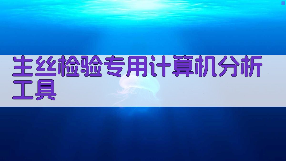 生丝检验专用计算机分析工具