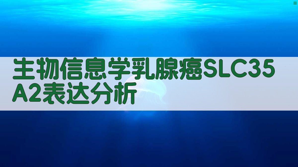 AI生物信息学乳腺癌SLC35A2表达分析工具