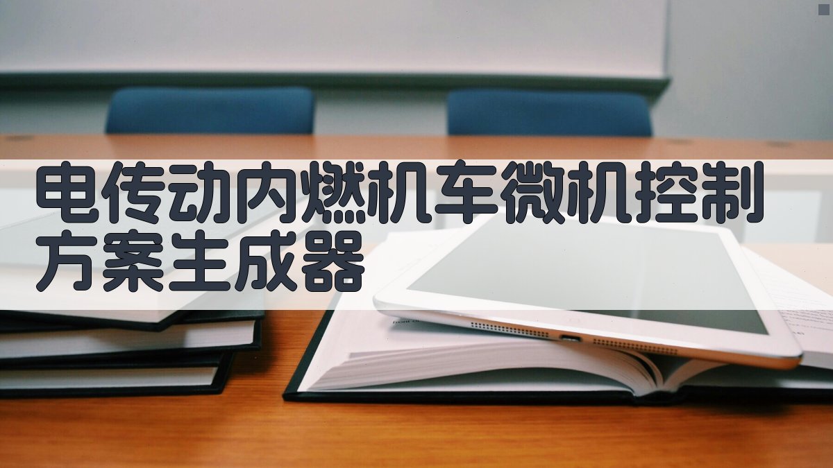 AI电传动内燃机车微机控制方案生成器