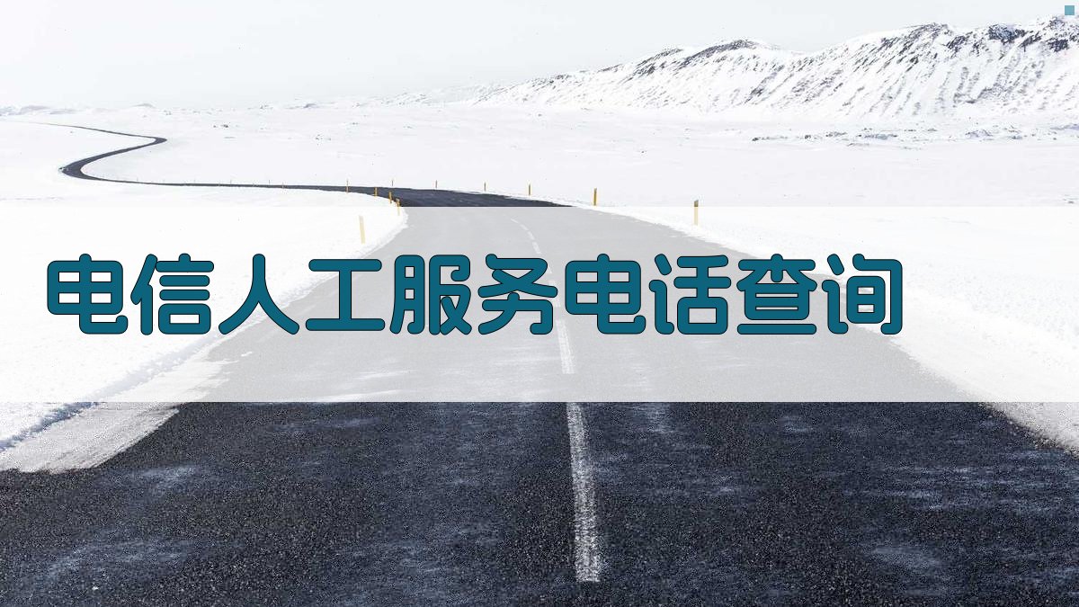 电信人工服务电话查询