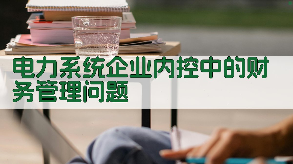 电力系统企业内控中的财务管理问题