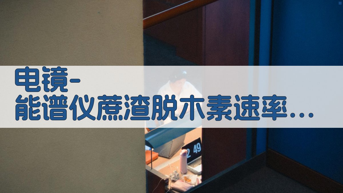 电镜-能谱仪蔗渣脱木素速率研究助手