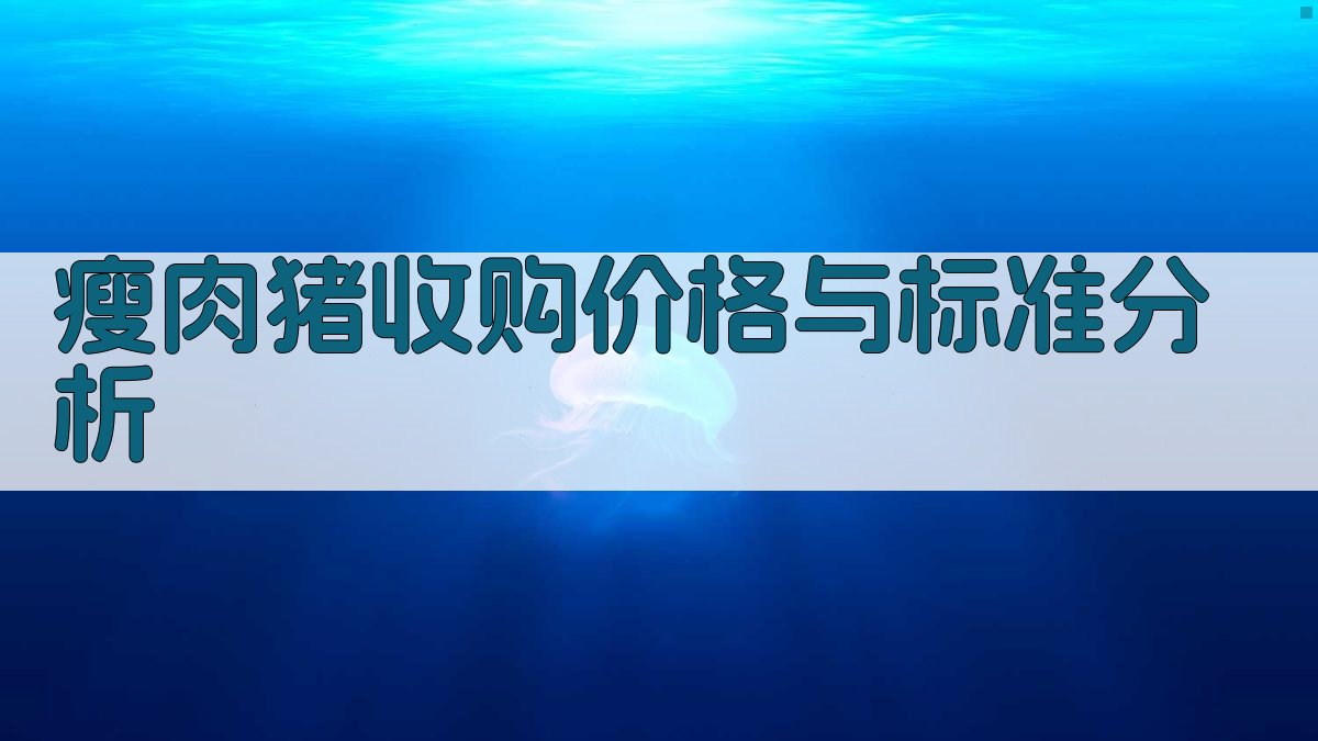 瘦肉猪收购价格与标准分析