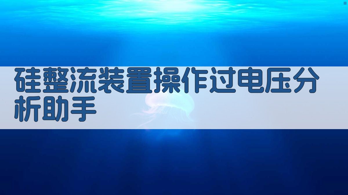 硅整流装置操作过电压分析助手