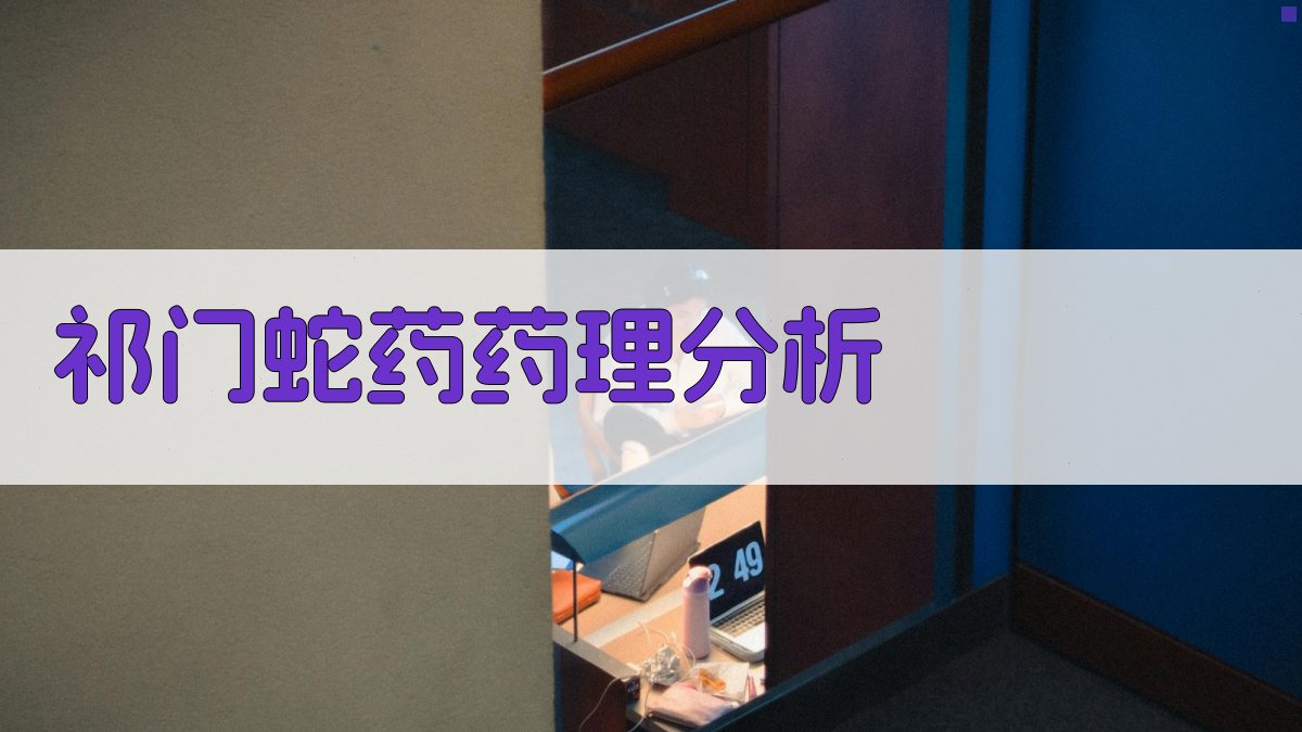 AI祁门蛇药药理分析