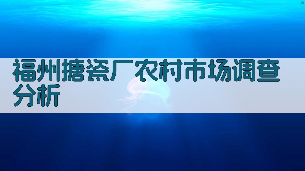 福州搪瓷厂农村市场调查分析