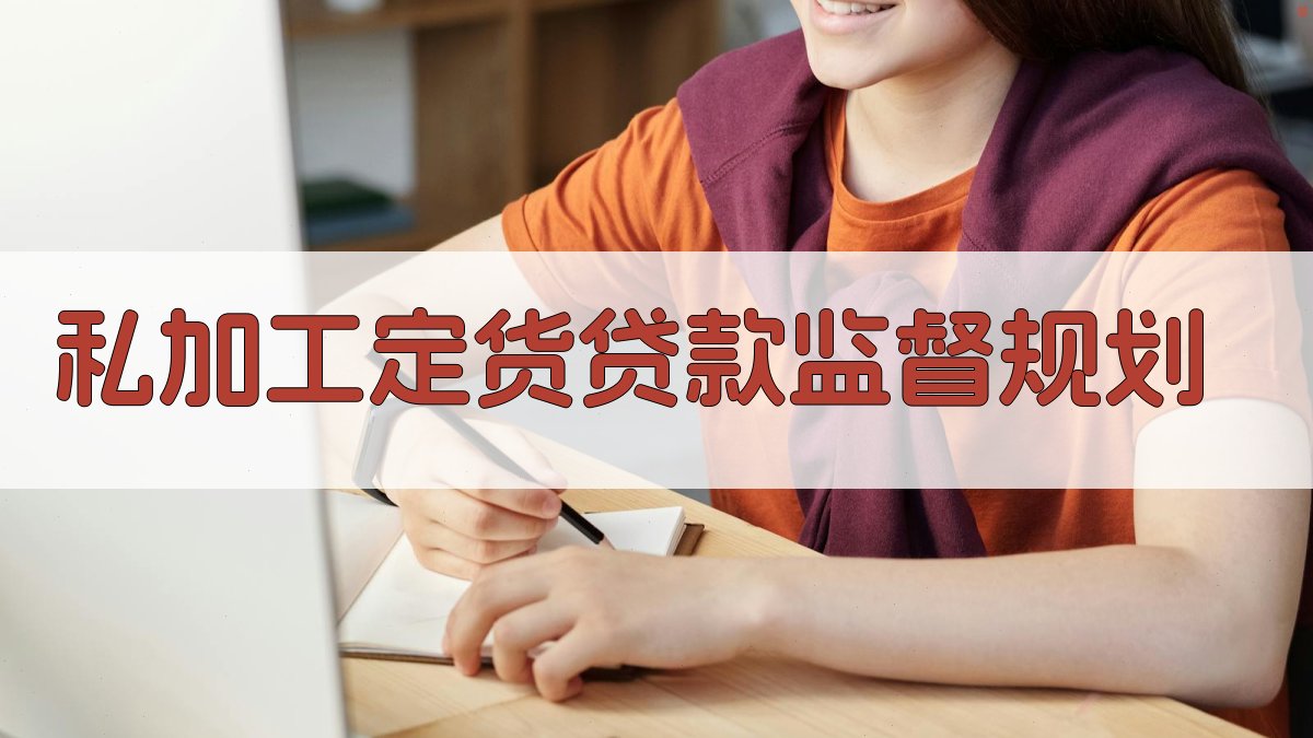 私加工定货贷款监督规划