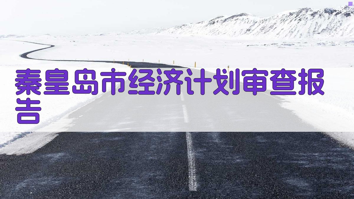 秦皇岛市经济计划审查报告