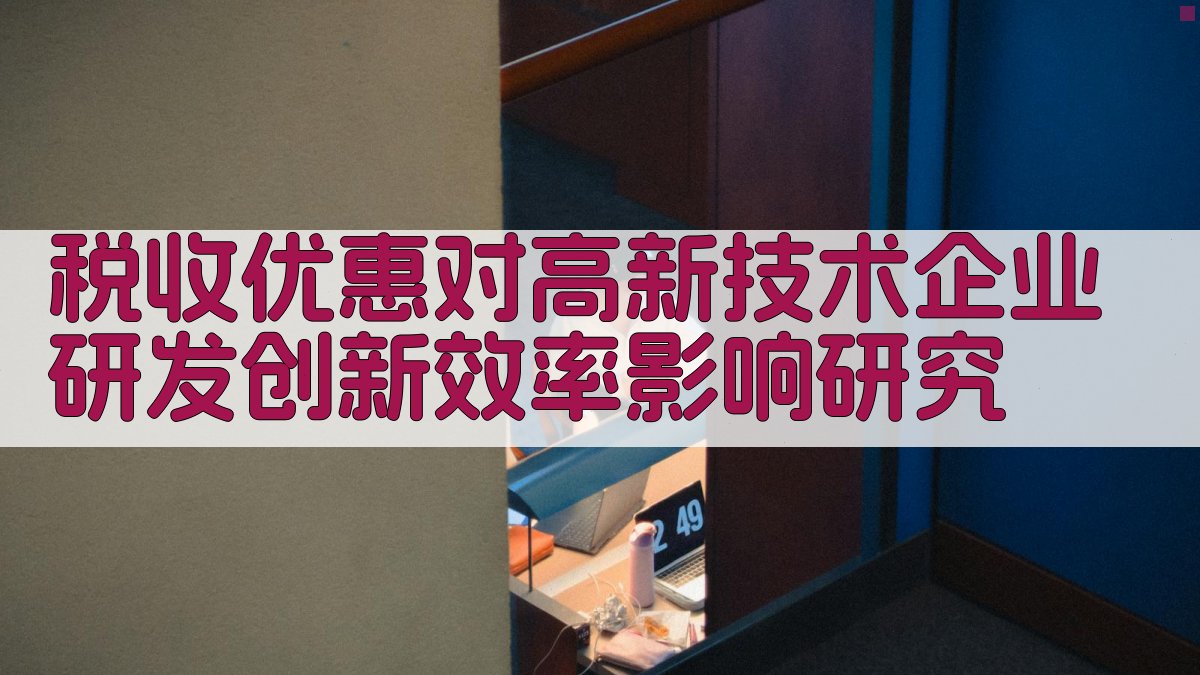 税收优惠对高新技术企业研发创新效率影响研究