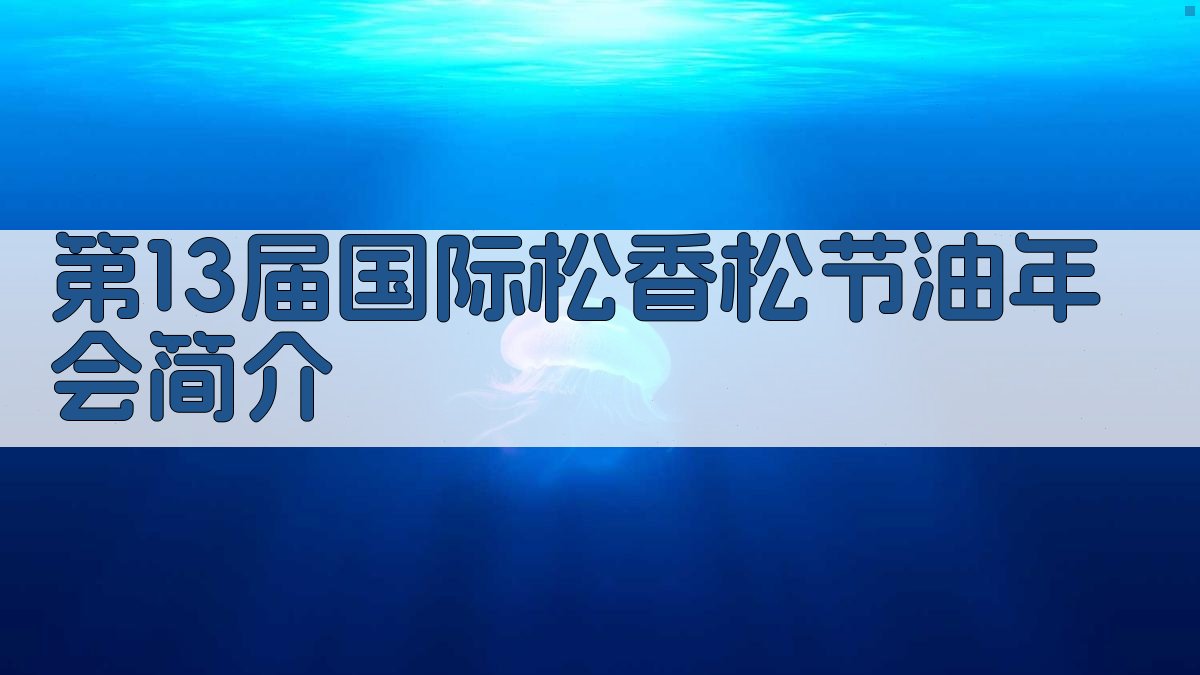 AI一键生成第13届国际松香松节油年会简介