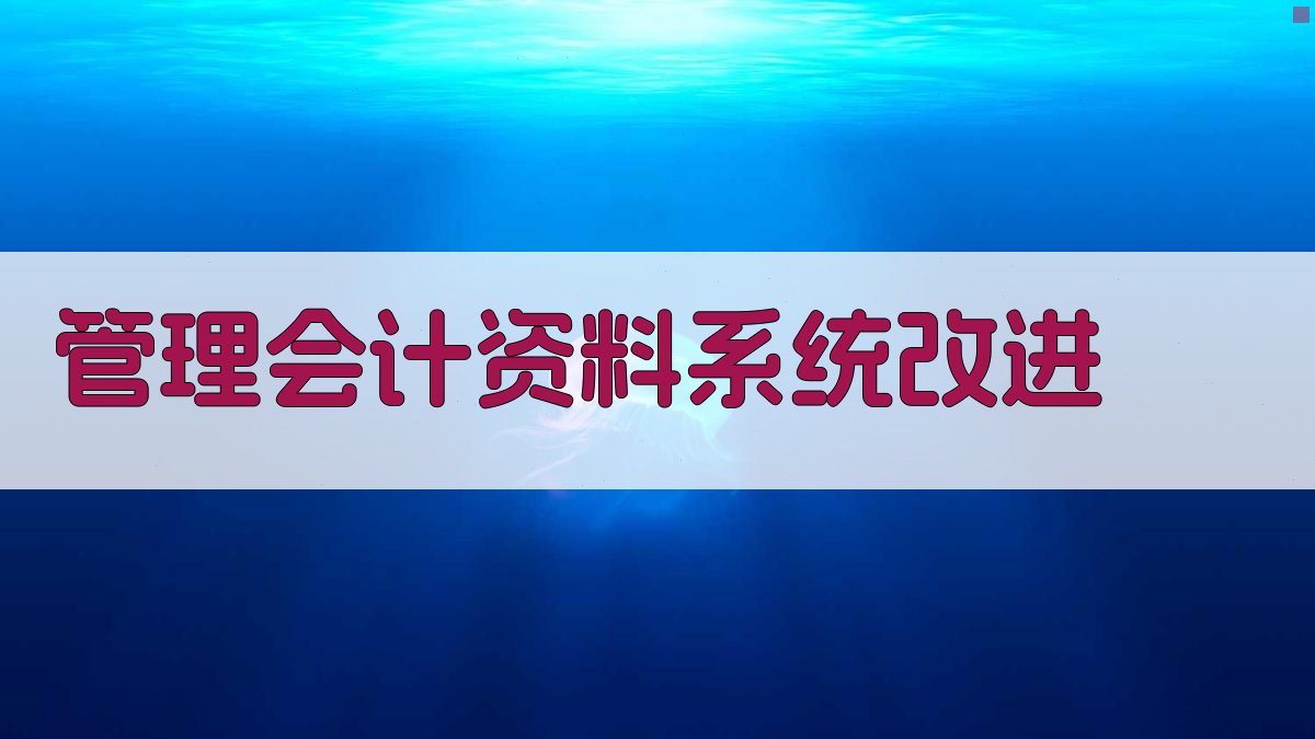 管理会计资料系统改进研究助手