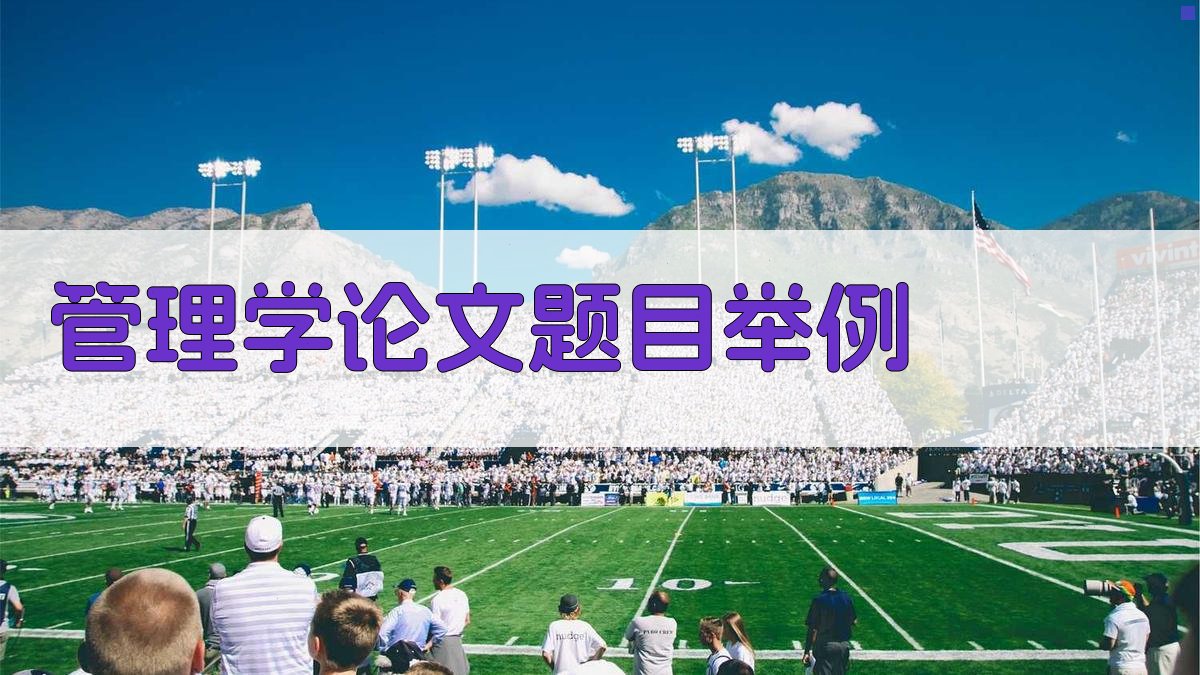 AI管理学论文题目举例