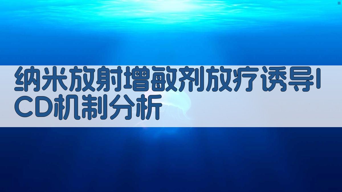 纳米放射增敏剂放疗诱导ICD机制分析