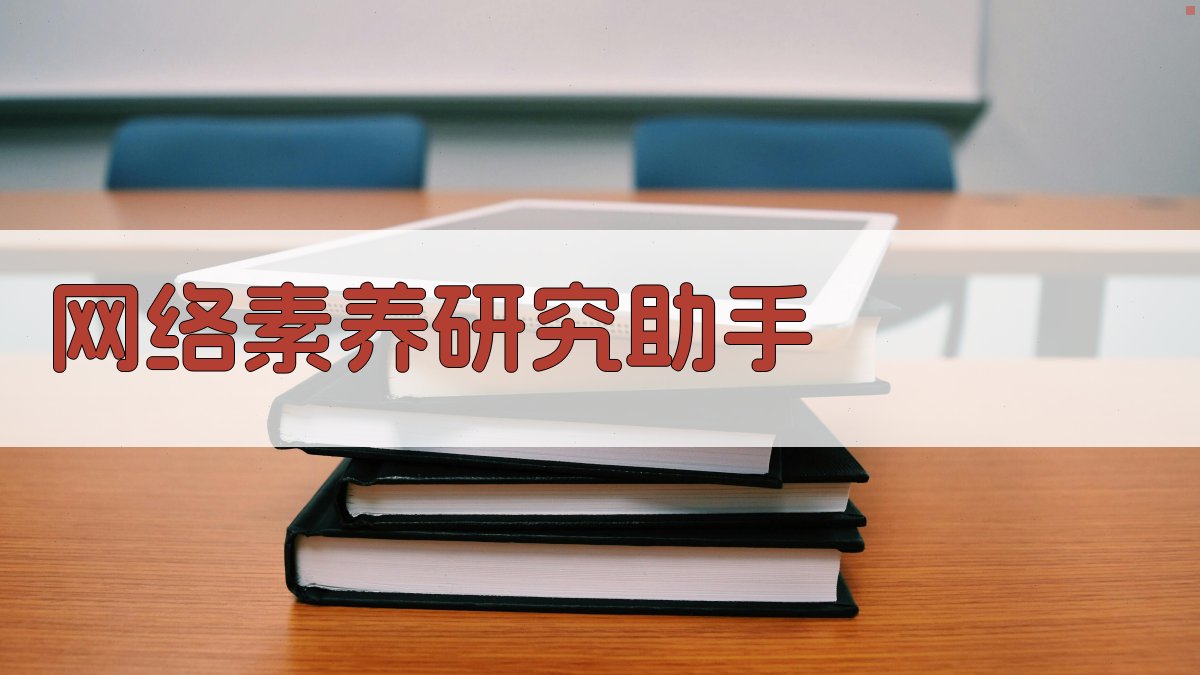 数字时代高职院校网络素养研究助手