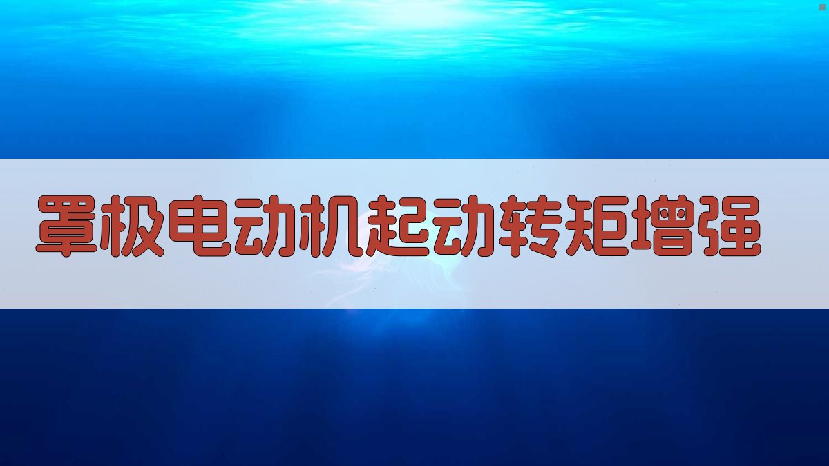 AI罩极电动机起动转矩增强方法生成器