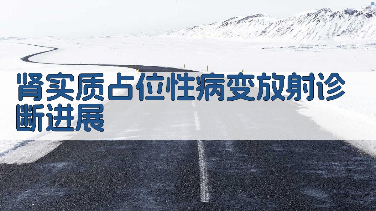 肾实质占位性病变放射诊断进展