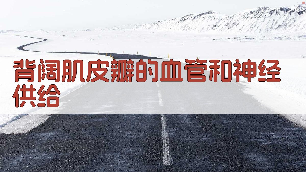 背阔肌皮瓣的血管和神经供给