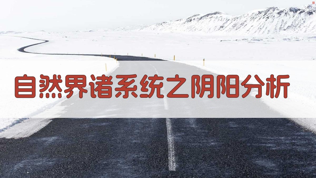 自然界诸系统之阴阳分析