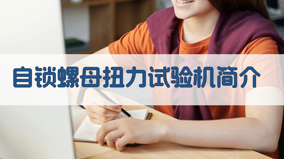 自锁螺母扭力试验机简介