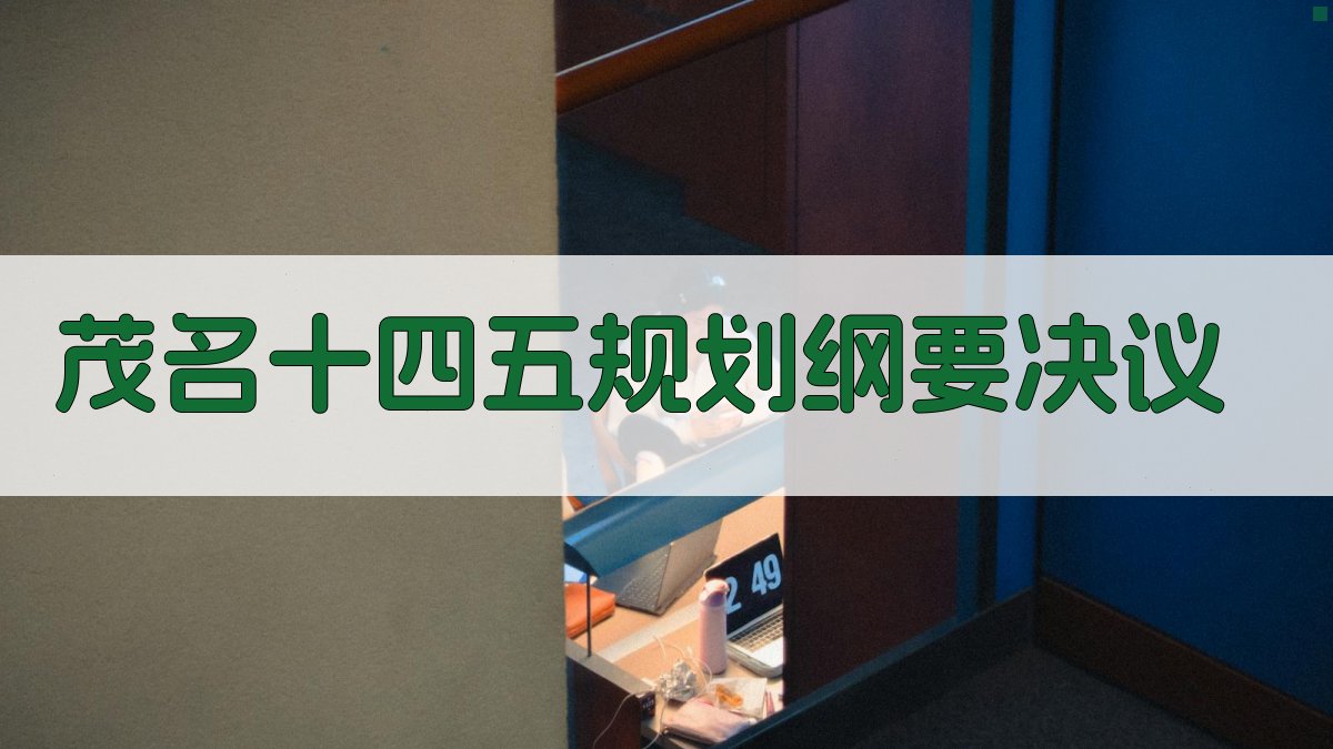 AI智能生成茂名市十四五规划纲要决议