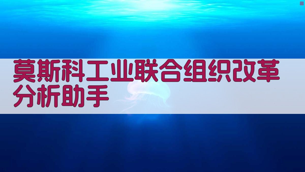 莫斯科工业联合组织改革分析助手
