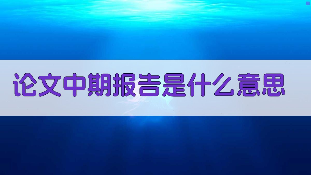 论文中期报告是什么意思