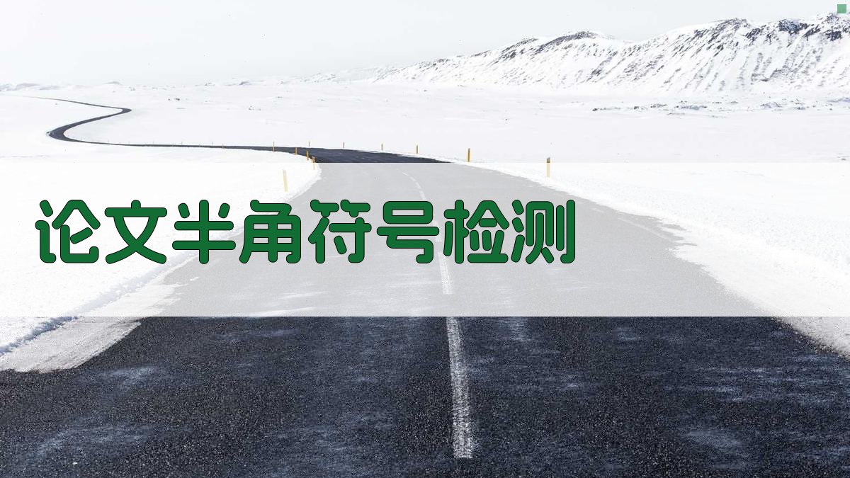 AI论文半角符号检测