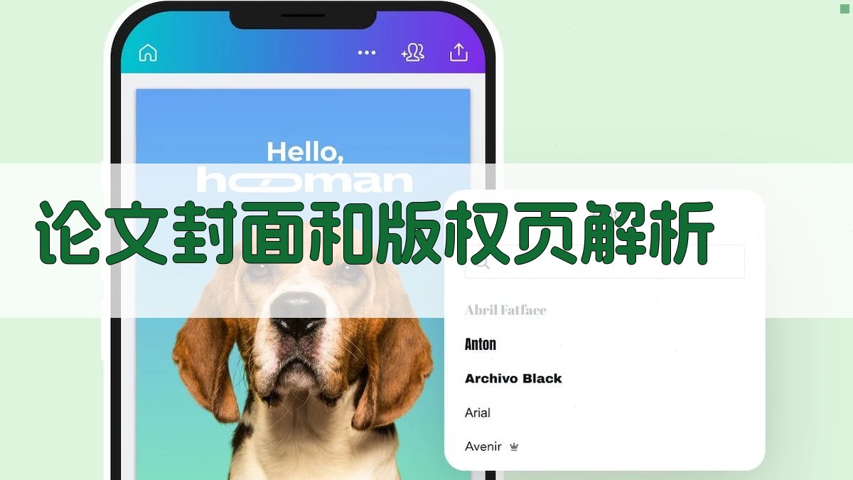 论文封面和版权页解析