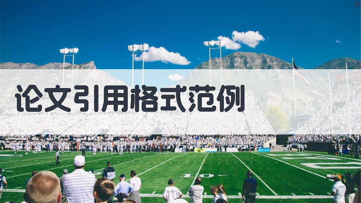 AI论文引用参考文献格式范例